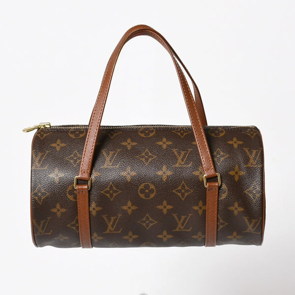 極美品 LOUIS VUITTON ルイヴィトン パピヨン26 ハンドバッグ M51366 モノグラム ブラウン レザー ゴールド金具 旧型 中古 4a005790