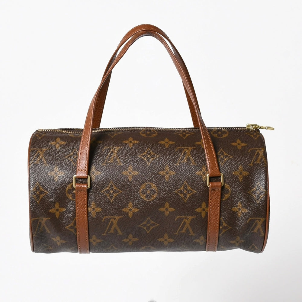 極美品 LOUIS VUITTON ルイヴィトン パピヨン26 ハンドバッグ M51366 モノグラム ブラウン レザー ゴールド金具 旧型 中古 4a005790