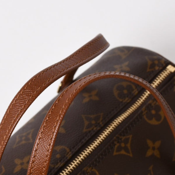 極美品 LOUIS VUITTON ルイヴィトン パピヨン26 ハンドバッグ M51366 モノグラム ブラウン レザー ゴールド金具 旧型 中古 4a005790