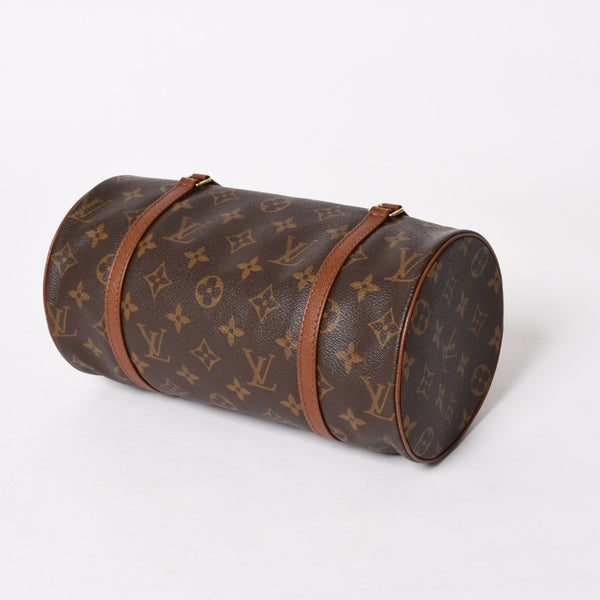 極美品 LOUIS VUITTON ルイヴィトン パピヨン26 ハンドバッグ M51366 モノグラム ブラウン レザー ゴールド金具 旧型 中古 4a005790