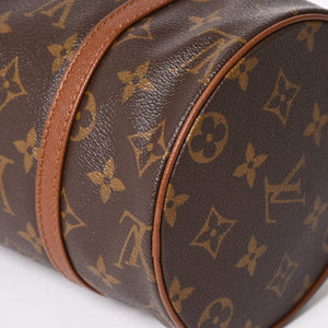 極美品 LOUIS VUITTON ルイヴィトン パピヨン26 ハンドバッグ M51366 モノグラム ブラウン レザー ゴールド金具 旧型 中古 4a005790