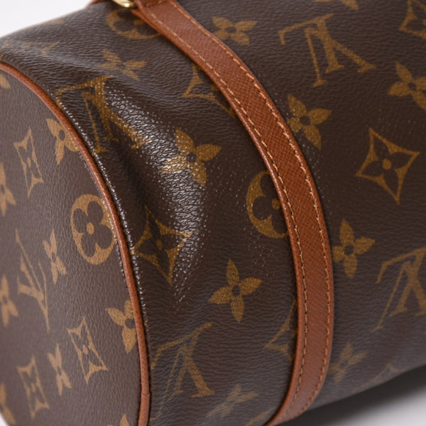 極美品 LOUIS VUITTON ルイヴィトン パピヨン26 ハンドバッグ M51366 モノグラム ブラウン レザー ゴールド金具 旧型 中古 4a005790