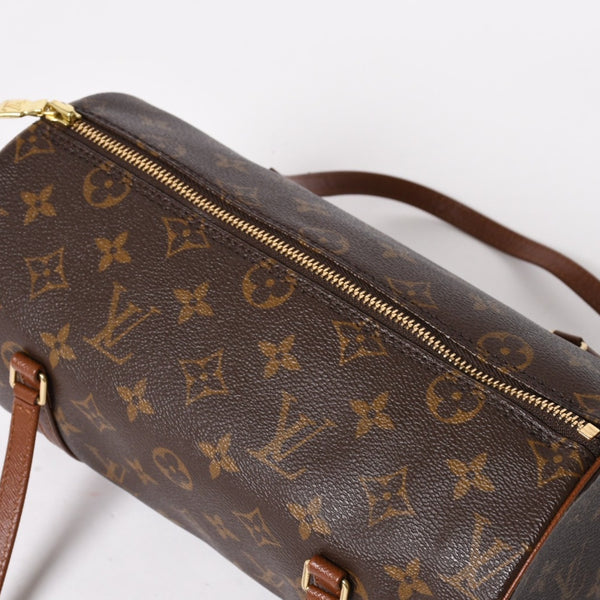 極美品 LOUIS VUITTON ルイヴィトン パピヨン26 ハンドバッグ M51366 モノグラム ブラウン レザー ゴールド金具 旧型 中古 4a005790