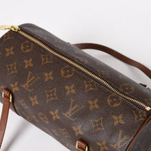 画像をギャラリービューアに読み込む, 極美品 LOUIS VUITTON ルイヴィトン パピヨン26 ハンドバッグ M51366 モノグラム ブラウン レザー ゴールド金具 旧型 中古 4a005790