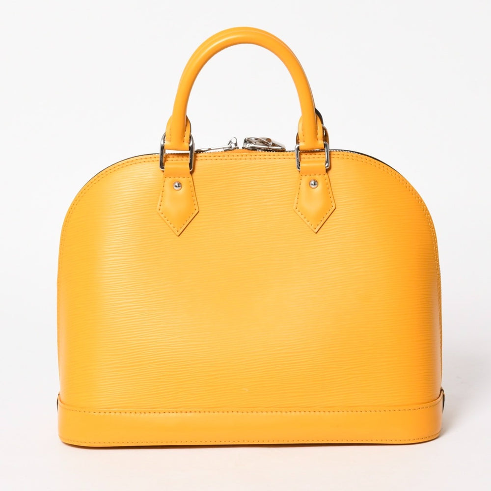 極美品 LOUIS VUITTON ルイヴィトン アルマ ハンドバッグ M52419 エピレザー タッシリイエロー シルバー金具 中古 4a005818