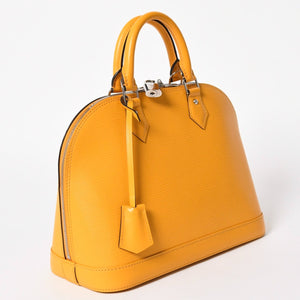 極美品 LOUIS VUITTON ルイヴィトン アルマ ハンドバッグ M52419 エピレザー タッシリイエロー シルバー金具 中古 4a005818