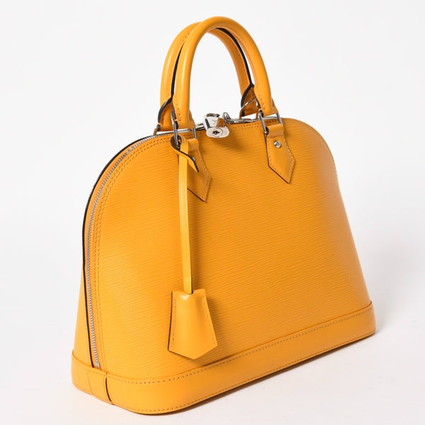 極美品 LOUIS VUITTON ルイヴィトン アルマ ハンドバッグ M52419 エピレザー タッシリイエロー シルバー金具 中古 4a005818