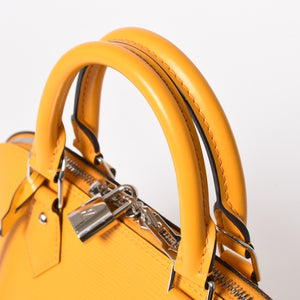極美品 LOUIS VUITTON ルイヴィトン アルマ ハンドバッグ M52419 エピレザー タッシリイエロー シルバー金具 中古 4a005818
