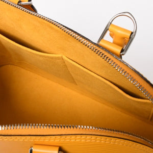 極美品 LOUIS VUITTON ルイヴィトン アルマ ハンドバッグ M52419 エピレザー タッシリイエロー シルバー金具 中古 4a005818