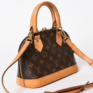 LOUIS VUITTON ルイヴィトン アルマBB 2WAY ハンドバッグ ショルダーバッグ M53152 ブラウン モノグラムキャンバス 良品 中古 4a005814