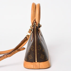 LOUIS VUITTON ルイヴィトン アルマBB 2WAY ハンドバッグ ショルダーバッグ M53152 ブラウン モノグラムキャンバス 良品 中古 4a005814