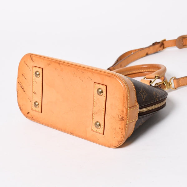 LOUIS VUITTON ルイヴィトン アルマBB 2WAY ハンドバッグ ショルダーバッグ M53152 ブラウン モノグラムキャンバス 良品 中古 4a005814