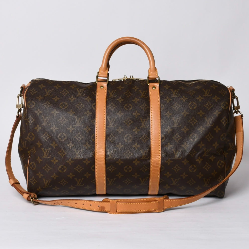 LOUIS VUITTON ルイヴィトン モノグラム キーポルバンドリエール50 ブラウン M41416 ボストンバッグ 美品 中古 4a000582