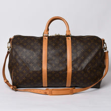 画像をギャラリービューアに読み込む, LOUIS VUITTON ルイヴィトン モノグラム キーポルバンドリエール50 ブラウン M41416 ボストンバッグ 美品 中古 4a000582