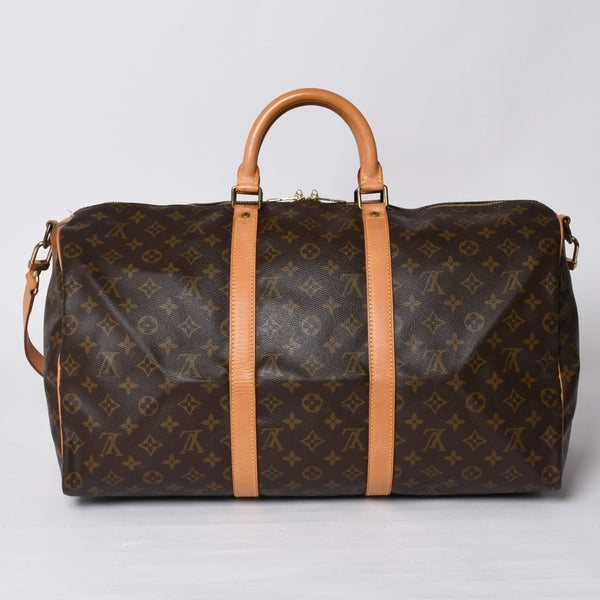 LOUIS VUITTON ルイヴィトン モノグラム キーポルバンドリエール50 ブラウン M41416 ボストンバッグ 美品 中古 4a000582