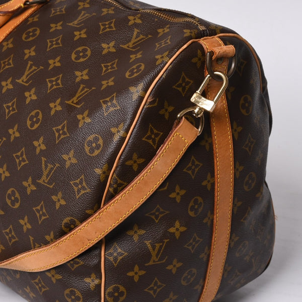 LOUIS VUITTON Keepall Bandouliere 60 Boston Bag M41412 Monogram PVC Tanned Leather Brown Good Condition Used 4a000579