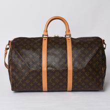 画像をギャラリービューアに読み込む, LOUIS VUITTON ルイヴィトン モノグラム キーポルバンドリエール50 ブラウン M41416 ボストンバッグ 美品 中古 4a000582