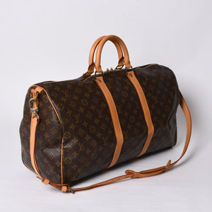 LOUIS VUITTON ルイヴィトン モノグラム キーポルバンドリエール50 ブラウン M41416 ボストンバッグ 美品 中古 4a000582