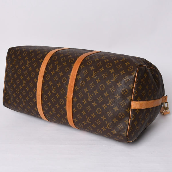 LOUIS VUITTON Keepall Bandouliere 60 Boston Bag M41412 Monogram PVC Tanned Leather Brown Good Condition Used 4a000579