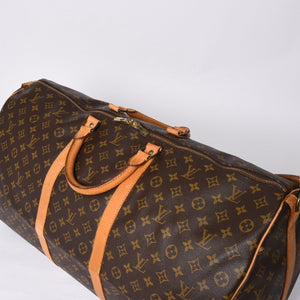 LOUIS VUITTON Keepall Bandouliere 60 Boston Bag M41412 Monogram PVC Tanned Leather Brown Good Condition Used 4a000579