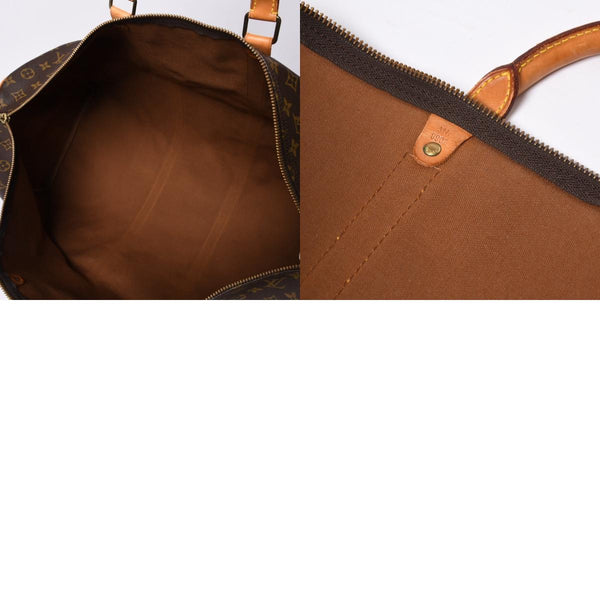 LOUIS VUITTON Keepall Bandouliere 60 Boston Bag M41412 Monogram PVC Tanned Leather Brown Good Condition Used 4a000579