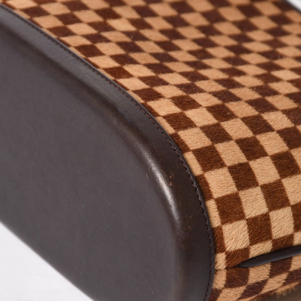 極美品 LOUIS VUITTON ルイヴィトン インパラ ハンドバッグ ハラコ ダミエソバージュ ブラウン ベージュ M92133 中古 4a005815