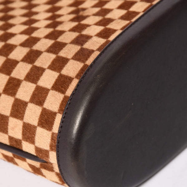 極美品 LOUIS VUITTON ルイヴィトン インパラ ハンドバッグ ハラコ ダミエソバージュ ブラウン ベージュ M92133 中古 4a005815