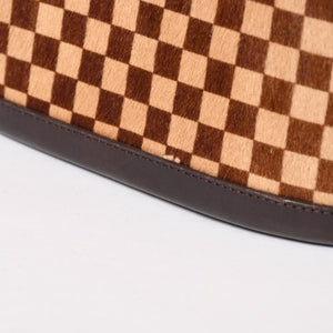 極美品 LOUIS VUITTON ルイヴィトン インパラ ハンドバッグ ハラコ ダミエソバージュ ブラウン ベージュ M92133 中古 4a005815