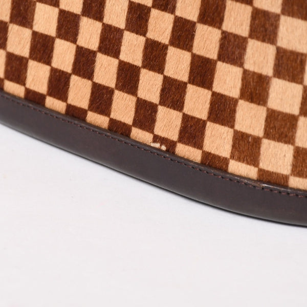 極美品 LOUIS VUITTON ルイヴィトン インパラ ハンドバッグ ハラコ ダミエソバージュ ブラウン ベージュ M92133 中古 4a005815