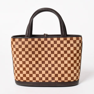 極美品 LOUIS VUITTON ルイヴィトン インパラ ハンドバッグ ハラコ ダミエソバージュ ブラウン ベージュ M92133 中古 4a005815