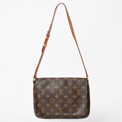 極美品 LOUIS VUITTON ルイヴィトン ミュゼットタンゴ ショルダーバック M51257 モノグラムキャンバス SP0091 ブラウン ゴールド金具 中古 4a005823