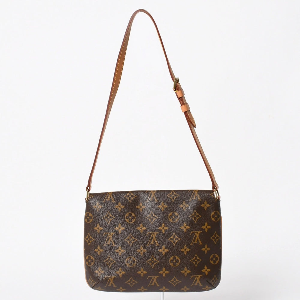 極美品 LOUIS VUITTON ルイヴィトン ミュゼットタンゴ ショルダーバック M51257 モノグラムキャンバス SP0091 ブラウン ゴールド金具 中古 4a005823