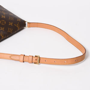 極美品 LOUIS VUITTON ルイヴィトン ミュゼットタンゴ ショルダーバック M51257 モノグラムキャンバス SP0091 ブラウン ゴールド金具 中古 4a005823