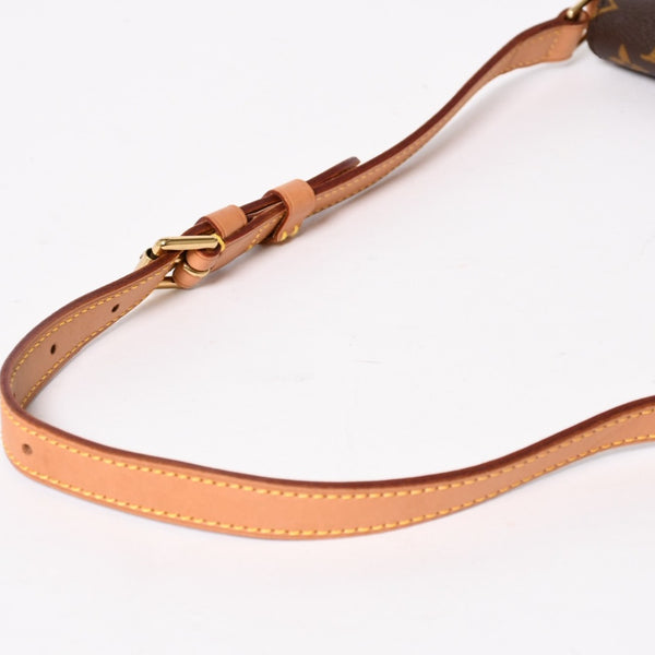 極美品 LOUIS VUITTON ルイヴィトン ミュゼットタンゴ ショルダーバック M51257 モノグラムキャンバス SP0091 ブラウン ゴールド金具 中古 4a005823