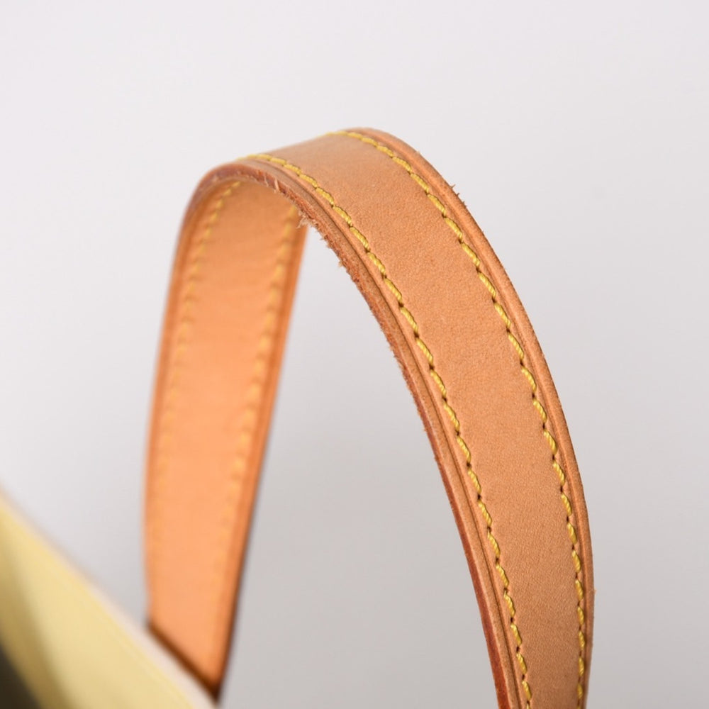 LOUIS VUITTON ルイヴィトン モノグラム リードPM ヴェルニ ペルル ホワイト アイボリー クリームイエロー ミニトートバッグ ゴールド金具 M91336 美品 中古 4a005805