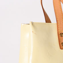 将图片加载到图库查看器中。 LOUIS VUITTON ルイヴィトン モノグラム リードPM ヴェルニ ペルル ホワイト アイボリー クリームイエロー ミニトートバッグ ゴールド金具 M91336 美品 中古 4a005805