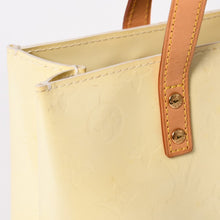 将图片加载到图库查看器中。 LOUIS VUITTON ルイヴィトン モノグラム リードPM ヴェルニ ペルル ホワイト アイボリー クリームイエロー ミニトートバッグ ゴールド金具 M91336 美品 中古 4a005805