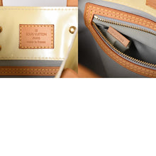 将图片加载到图库查看器中。 LOUIS VUITTON ルイヴィトン モノグラム リードPM ヴェルニ ペルル ホワイト アイボリー クリームイエロー ミニトートバッグ ゴールド金具 M91336 美品 中古 4a005805