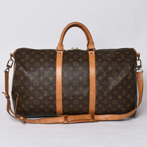 LOUIS VUITTON Monogram Keepall Bandouliere 50 Brown M41416 Boston Bag Good Condition Used 4a000582