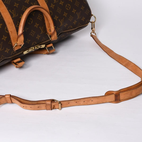 LOUIS VUITTON Monogram Keepall Bandouliere 50 Brown M41416 Boston Bag Good Condition Used 4a000582