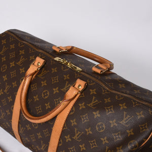 LOUIS VUITTON Monogram Keepall Bandouliere 50 Brown M41416 Boston Bag Good Condition Used 4a000582