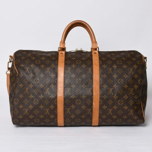 LOUIS VUITTON Monogram Keepall Bandouliere 50 Brown M41416 Boston Bag Good Condition Used 4a000582