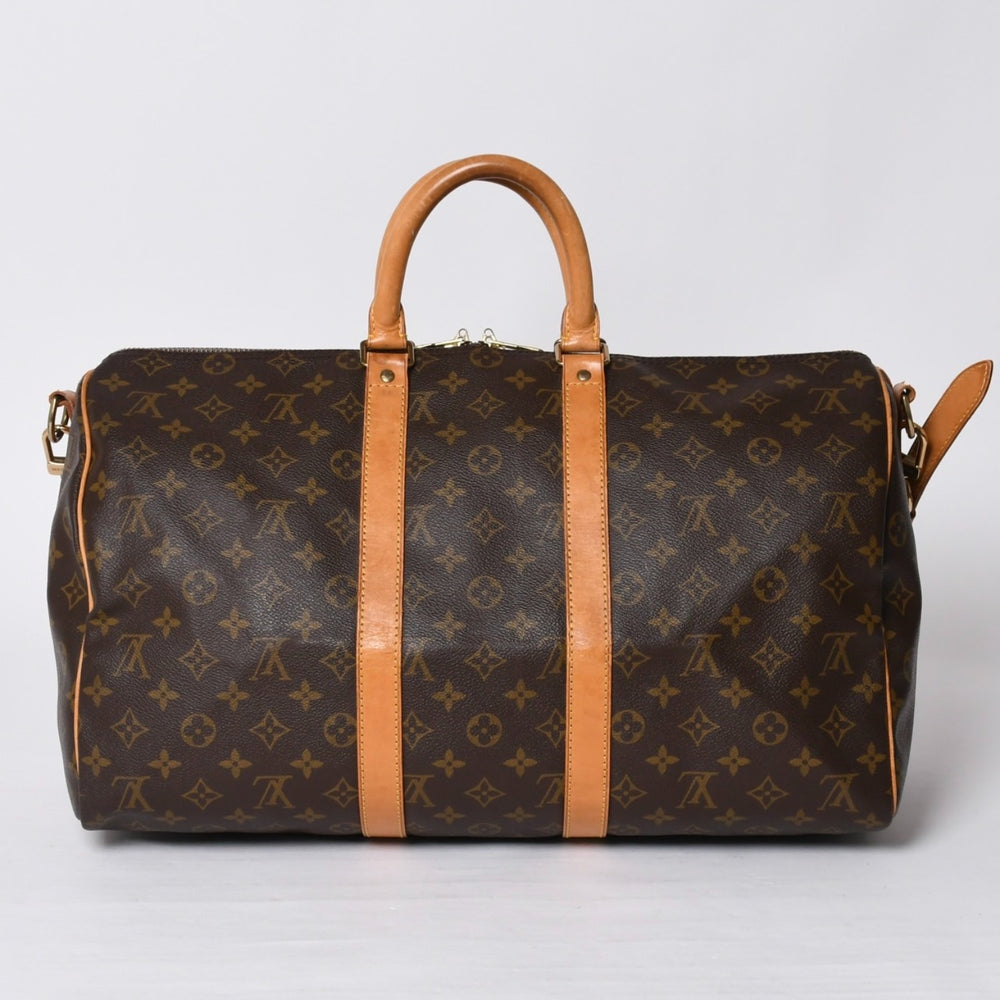 LOUIS VUITTON ルイヴィトン キーポル バンドリエール45 ボストンバッグ M41418 モノグラム ブラウン ゴールド金具 美品 中古 4a000580