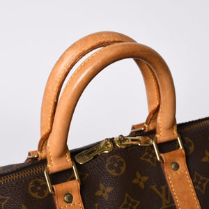LOUIS VUITTON Keepall Bandouliere 45 Boston Bag M41418 Monogram Brown Gold Hardware Good Condition Used 4a000580