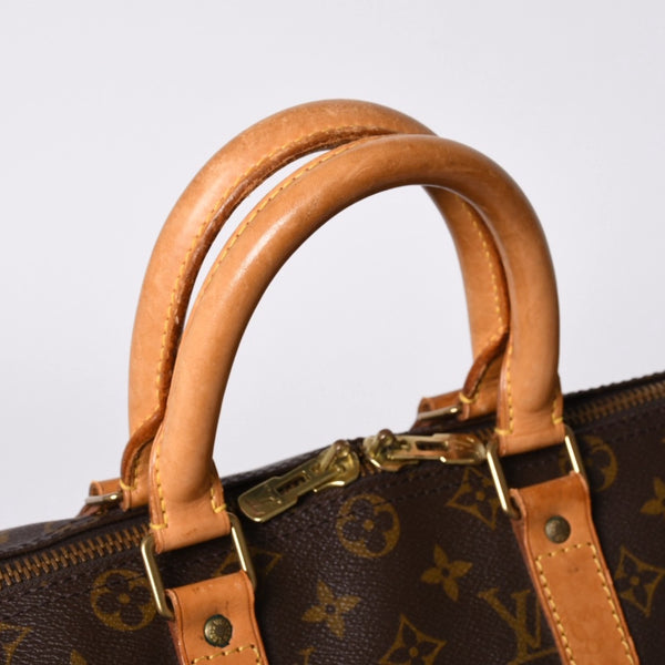 LOUIS VUITTON Keepall Bandouliere 45 Boston Bag M41418 Monogram Brown Gold Hardware Good Condition Used 4a000580
