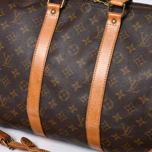 LOUIS VUITTON Keepall Bandouliere 45 Boston Bag M41418 Monogram Brown Gold Hardware Good Condition Used 4a000580