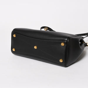 極美品 BALENCIAGA バレンシアガ ベルエアー ミディアム キャリーオール レザー 2WAY ハンドバッグ ブラック ゴールド金具 812545 中古 4a005863