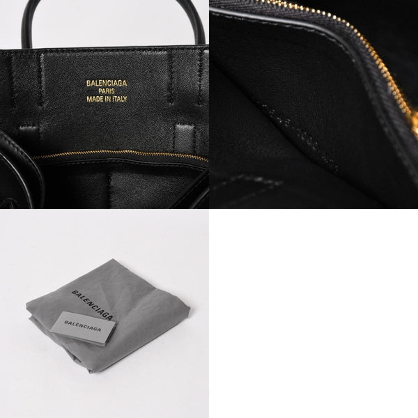 極美品 BALENCIAGA バレンシアガ ベルエアー ミディアム キャリーオール レザー 2WAY ハンドバッグ ブラック ゴールド金具 812545 中古 4a005863