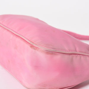 PRADA Hobo One Shoulder Bag Triangle Logo Triangle Logo Plate Nylon Pink Used 4a005829