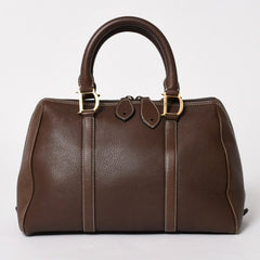 Very good condition CHRISTIAN DIOR Christian Dior leather brown handbag gold hardware RU 0061 used 4a005784